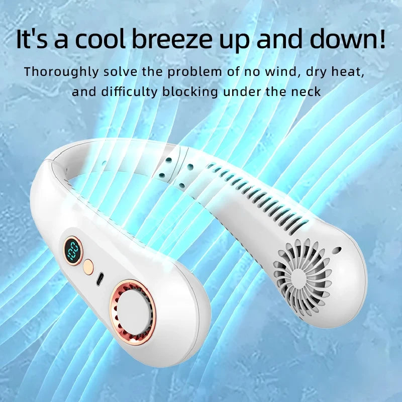 Portable Bladeless Neck Fan for breezy beach bliss