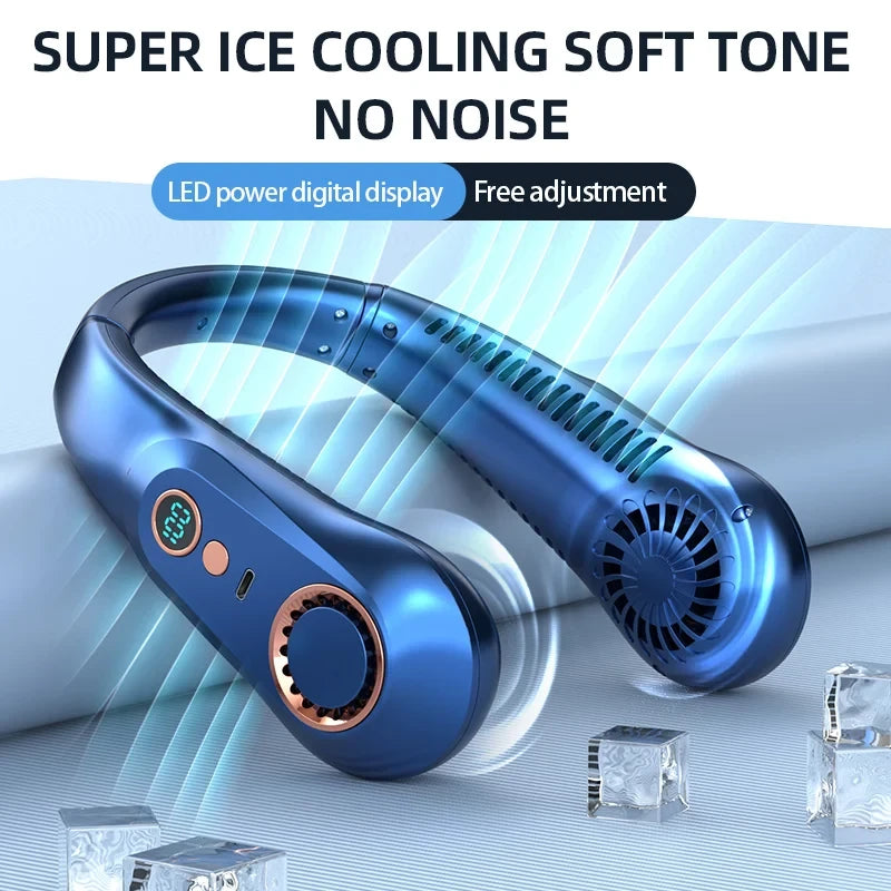 Portable Bladeless Neck Fan for breezy beach bliss