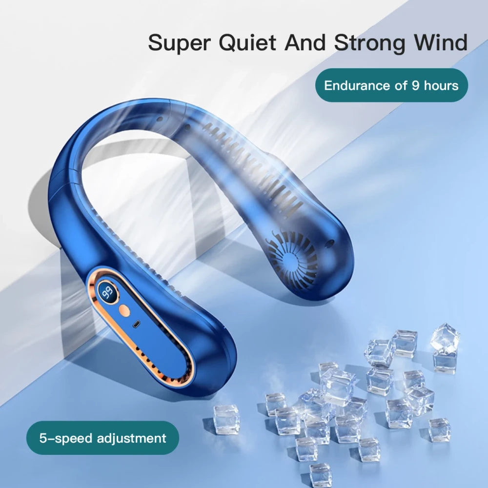 Portable Bladeless Neck Fan for breezy beach bliss