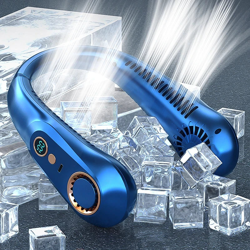 Portable Bladeless Neck Fan for breezy beach bliss